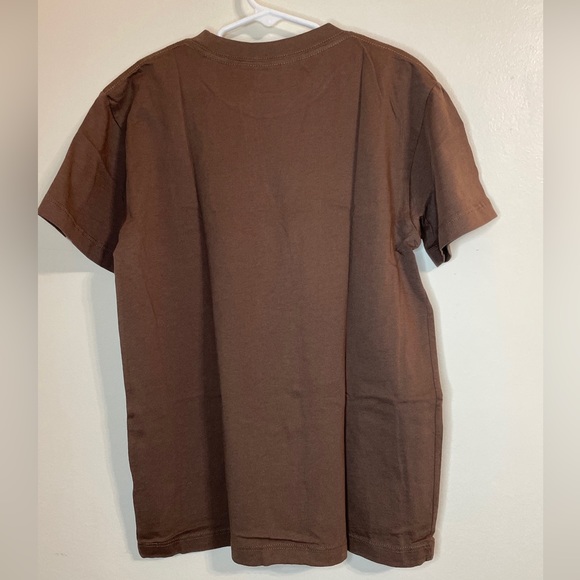Von Dutch Printed T-shirt Boy's M Chocolate Brown Crewneck Pullover Tagless - Picture 6 of 6